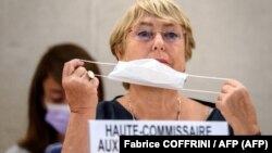Michelle Bachelet en la sesión del Consejo de Derechos Humanos celebrada el 13 de septiembre en Ginebra.