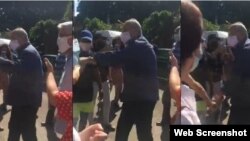El ministro de Cultura, Alpidio Alonso, la emprendió a puñetazos contra un periodista que cubría la manifestación del 27N.
