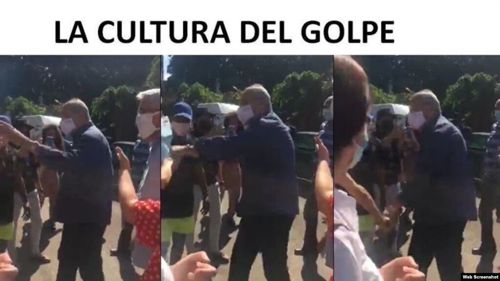 Así denunciaron los artistas la agresión del ministro de Cultura, Alpidio Alonso, a los manifestantes del 27N.