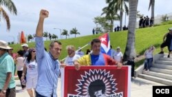 Manifestantes venezolanos en Palm Beach