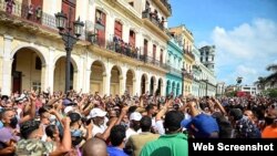 Imagen de las protestas del 11 de julio en Cuba.