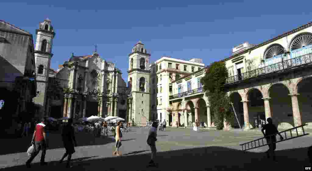 Catedral de La Habana, ubicada en La Habana Vieja, lugar preferido por los visitantes a la isla.