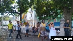 Artistas realizan procesión a la Caridad del Cobre y protestan contra el Decreto 349 (Facebook).