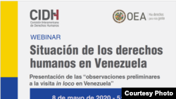 La CIDH invita a conferencia sobre la situación de los derechos humanos en Venezuela.
