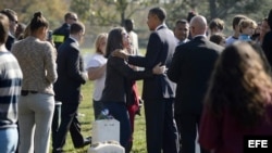 El presidente estadounidense, Barack Obama, en el Cementerio Nacional de Arlington.
