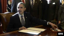 Footografía de archivo del presidente de Estados Unidos, Barack Obama.