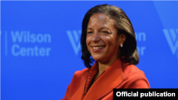 La principal asesora de seguridad nacional de Obama, Susan Rice en el Wilson Center.