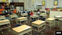 Alumnos de escuela primaria en Nueva Orleans, Luisiana, Estados Unidos. ,