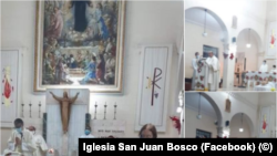 La iglesia San Juan Bosco en La Habana, misa del 25 de diciembre de 2020.