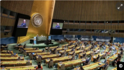La Asamblea General de Naciones Unidas, el 13 de octubre de 2020.