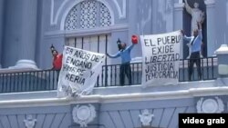 Protesta en Santiago de Cuba.