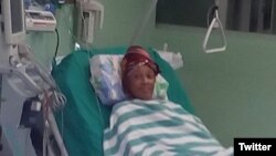 Xiomara de las Mercedes Cruz Miranda continúa en la sala de terapia intensiva del Hospital La Covadonga.