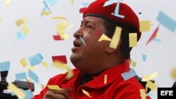 Hugo Chávez en campaña.