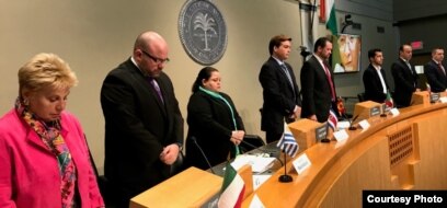 Sesión de Justicia Cuba en el Ayuntamiento de Miami