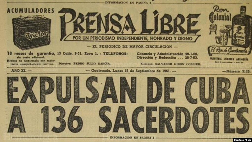 Expulsión de sacerdotes de Cuba.