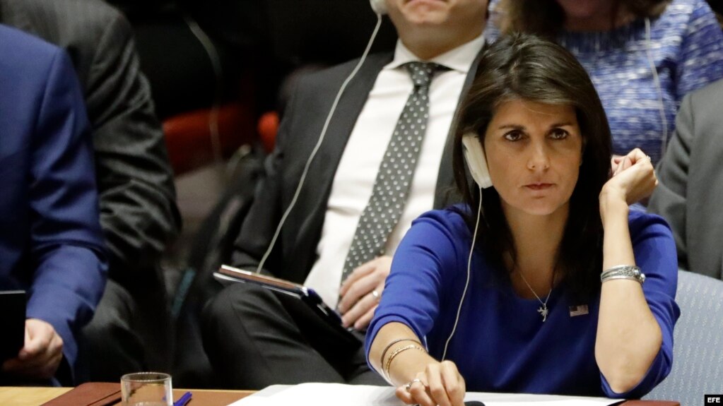 Nikki Haley, embajadora de Estados Unidos ante la ONU.
