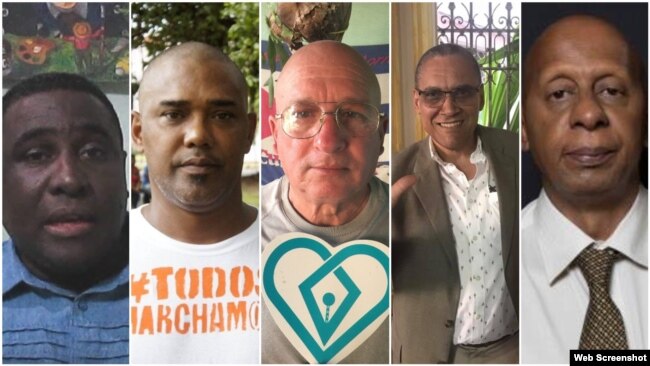 Izq a Der Iván Hernández, Angel Moya, Félix Navarro, Jorge Olivera, Guillermo Fariñas