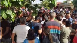 Protesta en Santa Clara. (Captura de imagen/CubaNet)