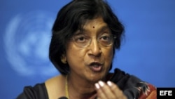 Navi Pillay, Alta Comisionada de la ONU para Derechos Humanos.
