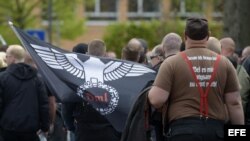 Manifestación neonazi en Alemania.