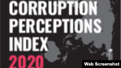 Portada del informe "Índice de Percepciones de Corrupción", de la organización Transparencia Internacional.