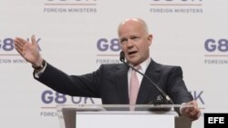 Fotografía de archivo del ministro de Asuntos Exterios británico, William Hague.