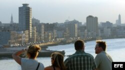 Turistas norteamericanos en La Habana