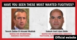 Tareck El-Aissami y Samark José López Bello, en la lista de los más buscado por noarcotráfico.