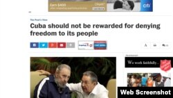 Editorial del Washington Post: "Cuba no debe ser premiada por negar libertad a su pueblo".