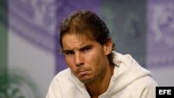 Nadal ofreció una conferencia de prensa tras su derrota ante Brown.