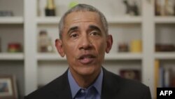El ex presidente Barack Obama en el video donde anuncia su apoyo a Joe Biden (Foto: AFP).