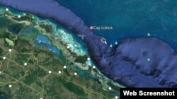 Cay Lobos es una posesión bahamense colindante con el archipiélago cubano Jardines del Rey.