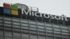 Logo de Microsoft en una de sus filiales en el mundo.