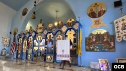 Misa por Ucrania en la Iglesia de la Asunción de la Santísima Virgen Maria, greco-católica ucraniana, en Miami