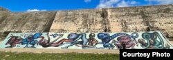 "Purgatorio Insular", el lienzo más grande Cuba, del artista plástico y grafitero cubano Yulier P.