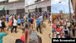 Protesta del 11 de julio en Güira de Melena. (Captura de video/Facebook)