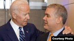 Los presidentes Joe Biden e Iván Duque.