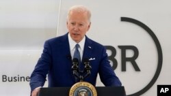 El presidente Joe Biden en una conferencia con líderes empresariales, el 21 de marzo de 2022. (AP Photo/Patrick Semansky).