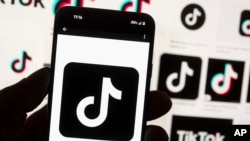 Una imagen que muestra el logo de TikTok en un celular. 