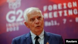 El representante de la UE para Política Exterior, Josep Borrell, en Indonesia el 8 de julio de 2022. (Reuters / Willy Kurniawan / Pool).